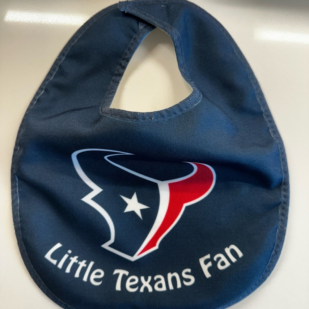Houston Texans Football Wincraft Blue and Red Bib for baby